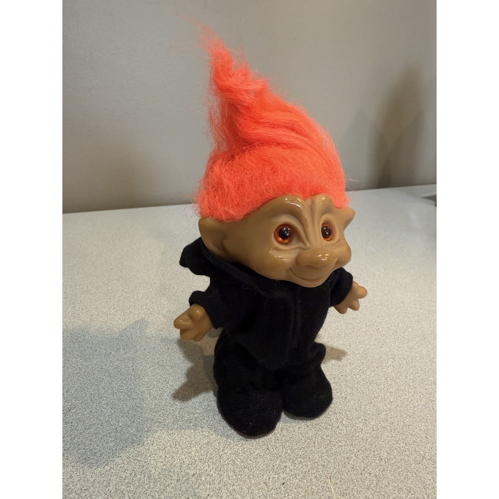 RUSS TROLL DOLL DEVIL BLACK RED HORNS 5" Belly Gem - Picture 3 of 6